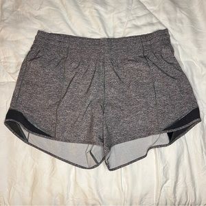 NWOT Lululemon grey hotty hot shorts size 12tall